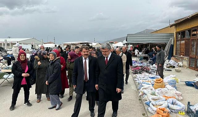AK Parti Adayı Nihat Sarı, Dinar'da Yoğun Kampanya Yürütüyor