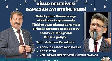 Dinar'da Gerçekleştirilecek Manevi Program, Halkı Bekliyor