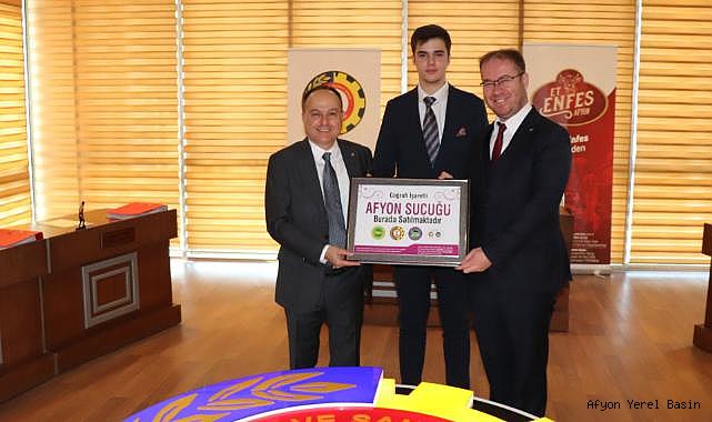 ET ENFES, AFYON SUCUĞU’NUN COĞRAFİ İŞARET ETİKETİNİ KULLANACAK