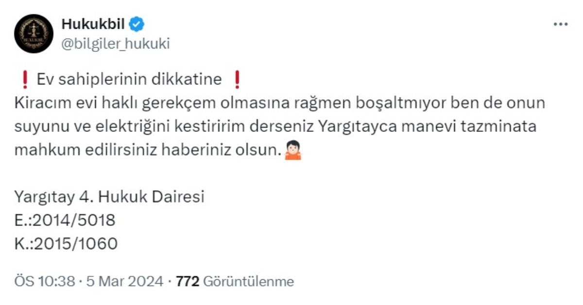 Kiracısına bunu yapan ev sahipleri hapı yuttu
