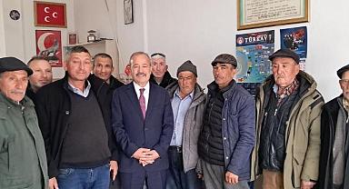 MHP Milletvekili Mehmet Taytak Gömü'de Seçim Koordinasyon Merkezi'ni ziyaret etti.