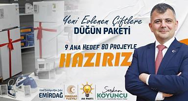 Serkan Koyuncu'dan Emirdağ'da Dünya Evine Girecek Gençlere Müjde