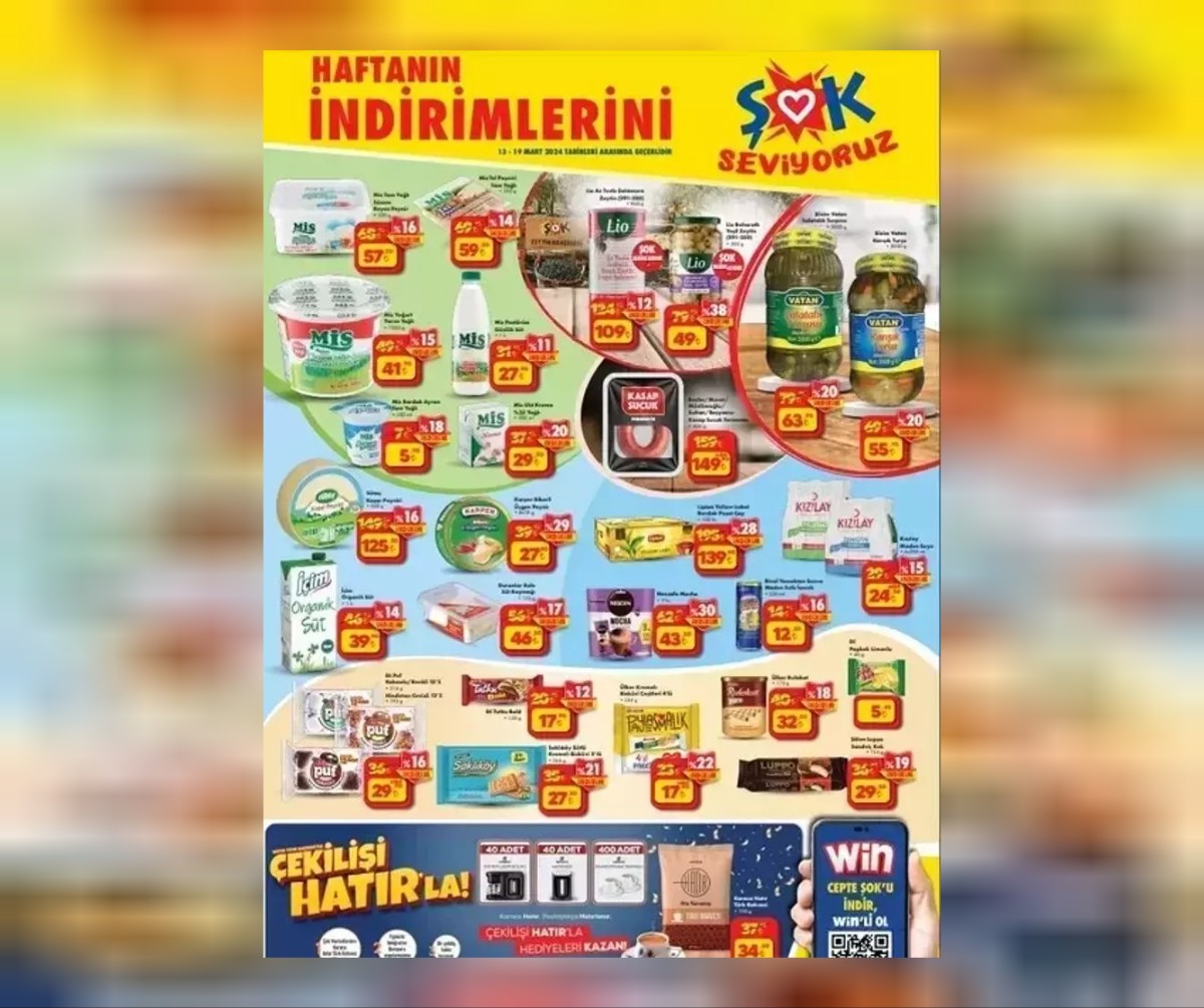 ŞOK marketlerinde bu hafta başlayan yeni indirimli ürünler