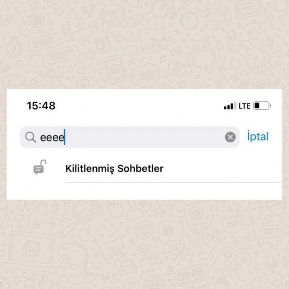 WhatsApp sohbetleri kilitleme