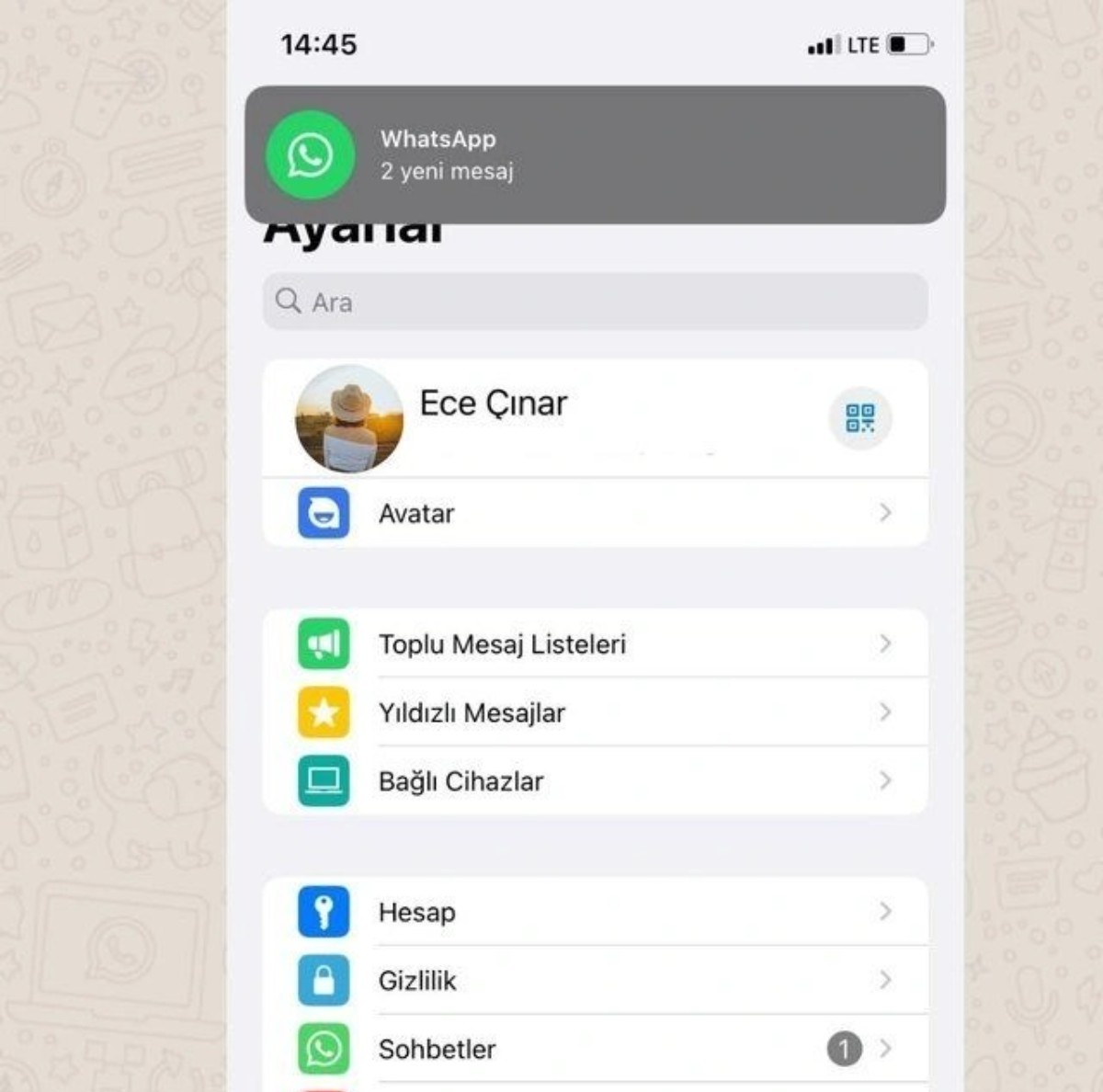 WhatsApp sohbetleri kilitleme