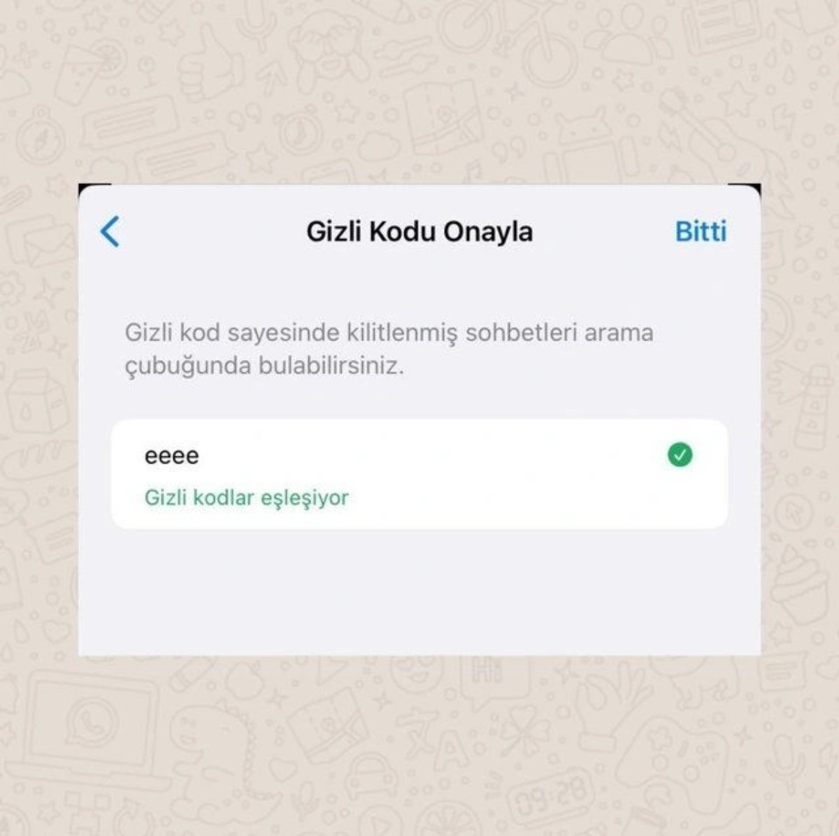 WhatsApp sohbetleri kilitleme