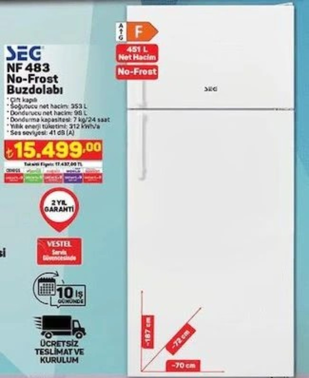 A101 aktüel ürünlerde beyaz eşya indirimi