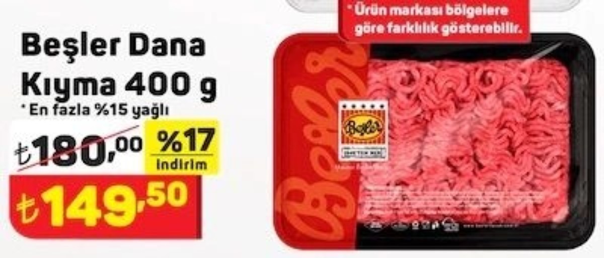 A101 kırmızı et fiyatlarında damping yaptı