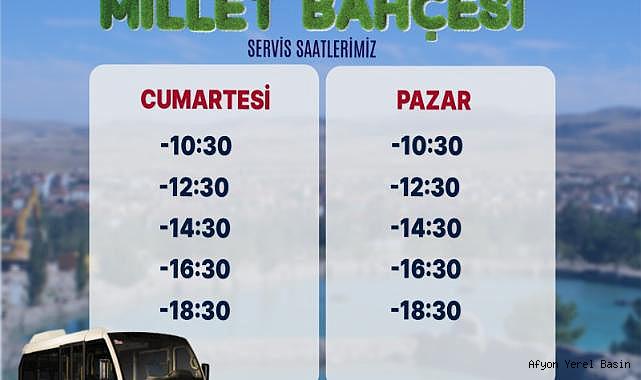 Emirdağ Millet Bahçesi’ne Servis Hizmeti