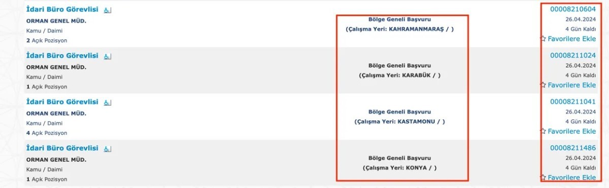 Orman Genel Müdürlüğü kamu işçisi alımı yapacak