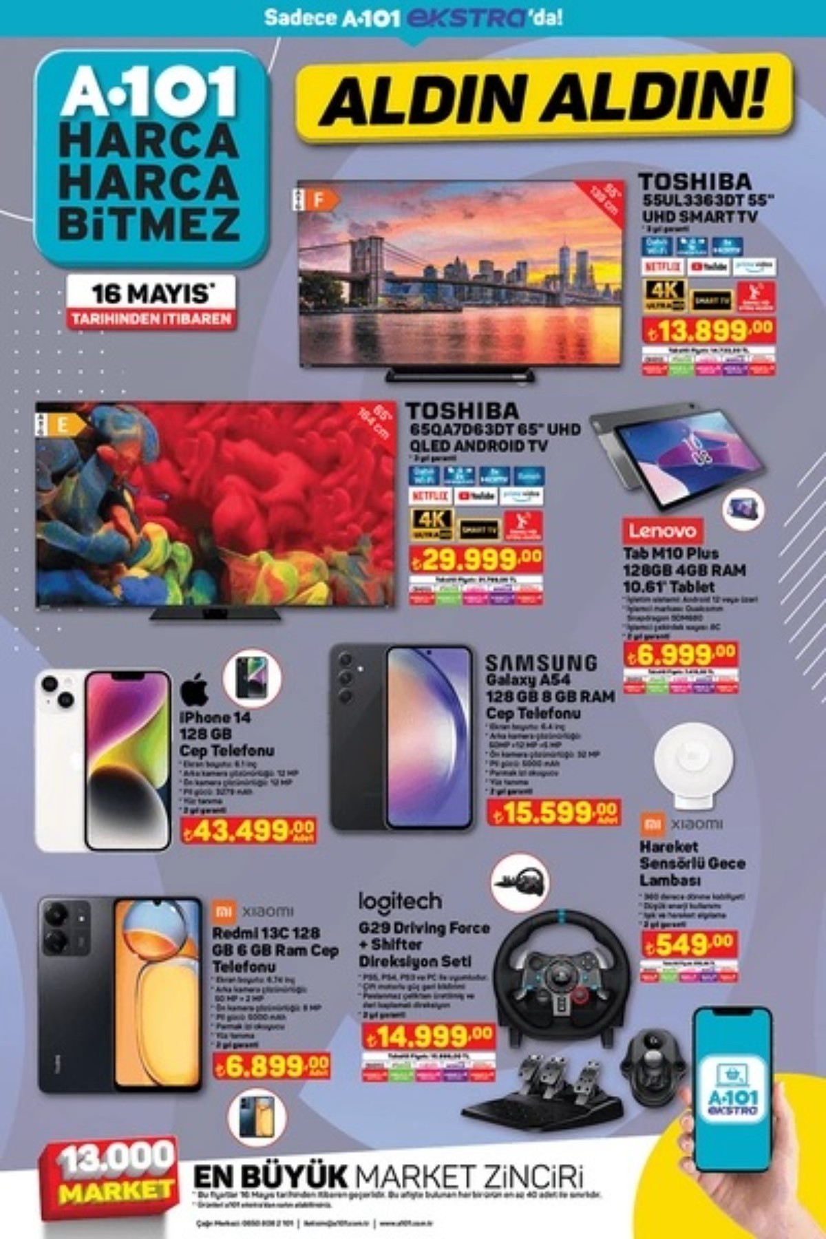 A101 16 Mayıs ile 23 Mayıs 2024 İndirimli Ürünler Kataloğu