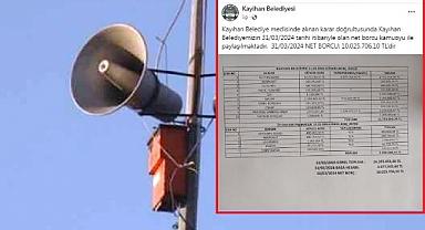 Kayıhan Belediyesi 10 Milyonluk Borcu Kamuoyuyla Paylaştı.!