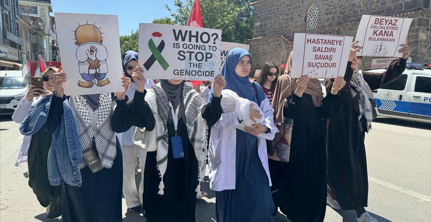 Afyon'da Gazze'ye destek için sessiz yürüyüş gerçekleştirildi