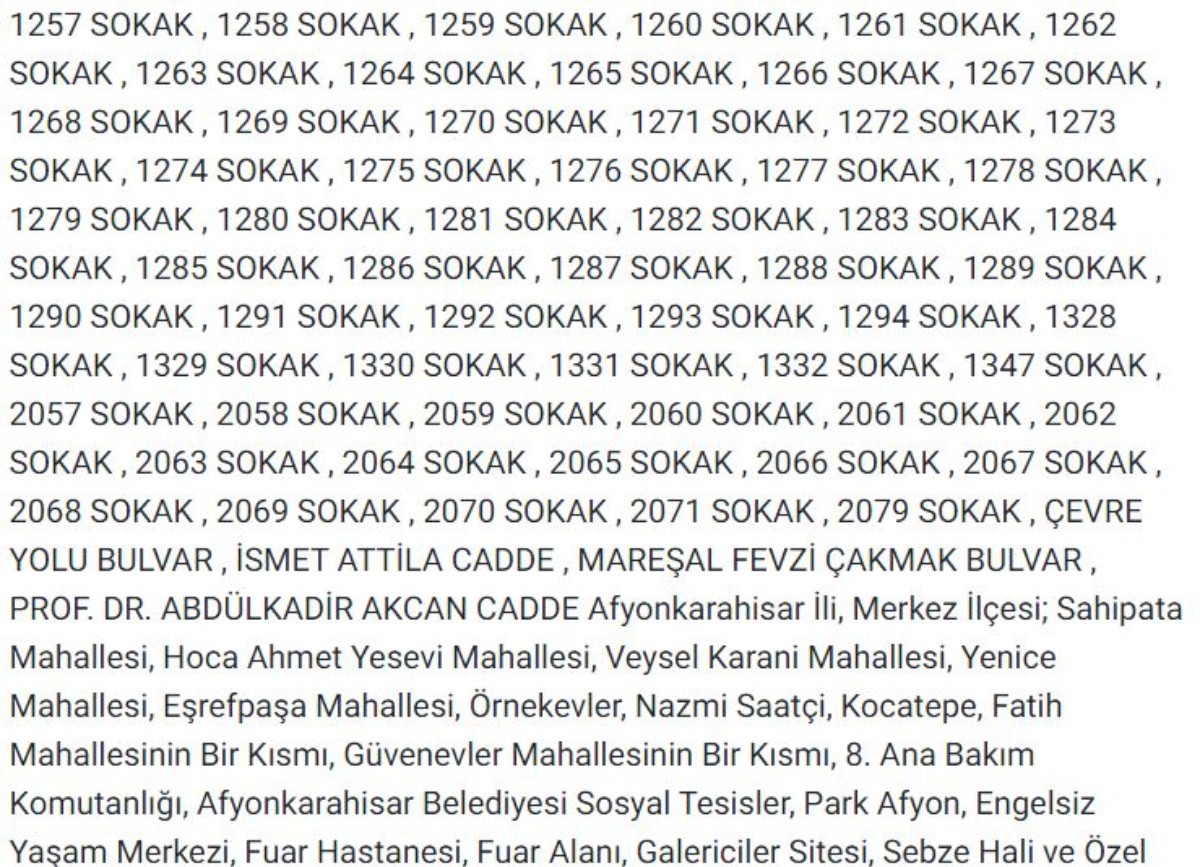 Afyon'un birçok ilçesinde elektrik kesintisi yapılacak