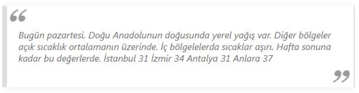 Meteoroloji il il duyurdu