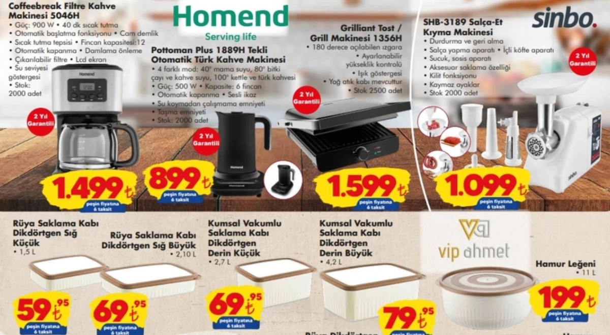 şok market kıyma makinesi