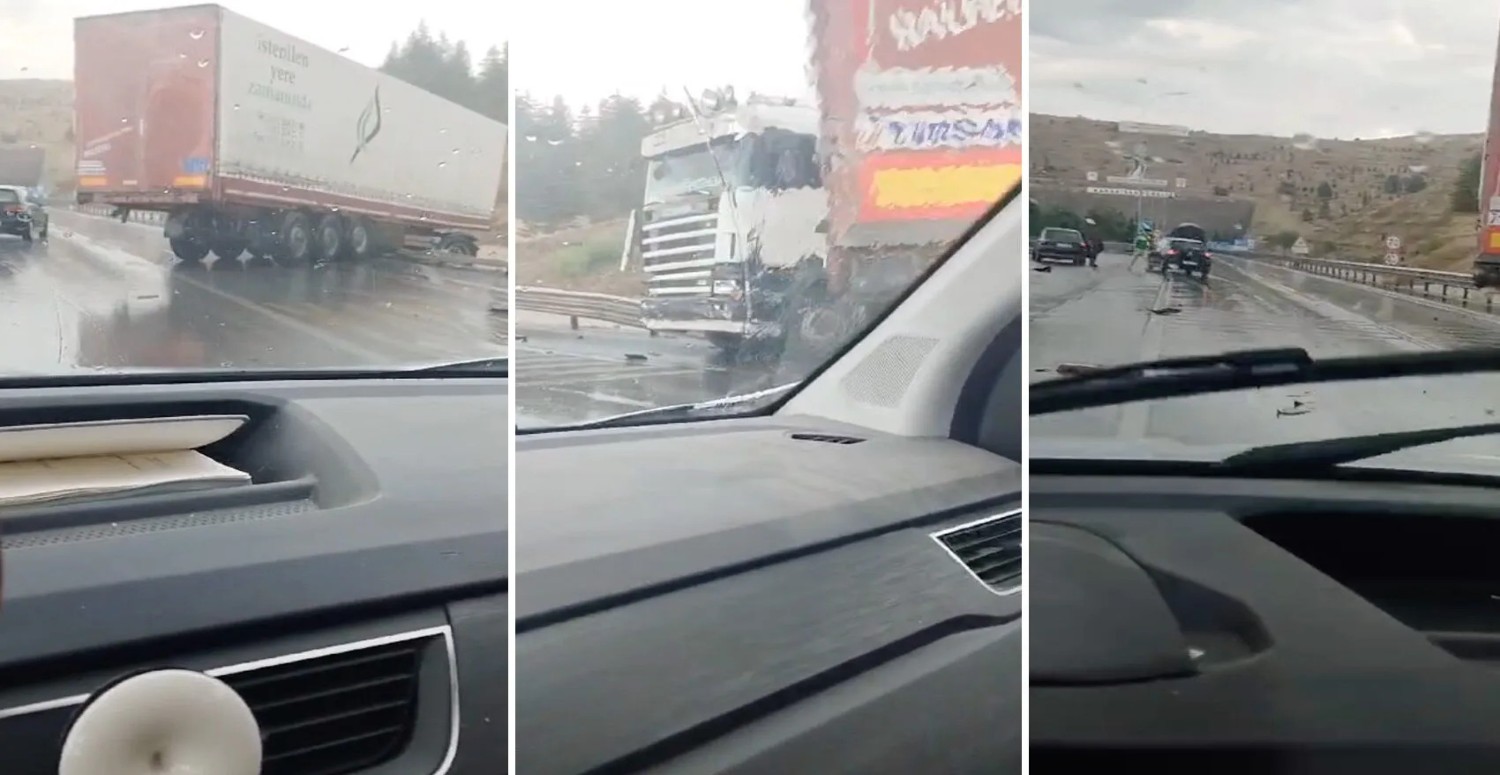 Afyon-İzmir Yolu'nda kaza: Görenler telefona sarıldı