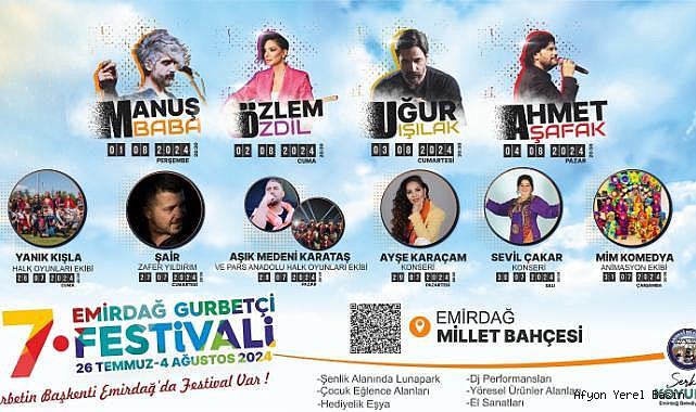 Emirdağ'da 17. Gurbetçi Festivali Heyecanı Başlıyor