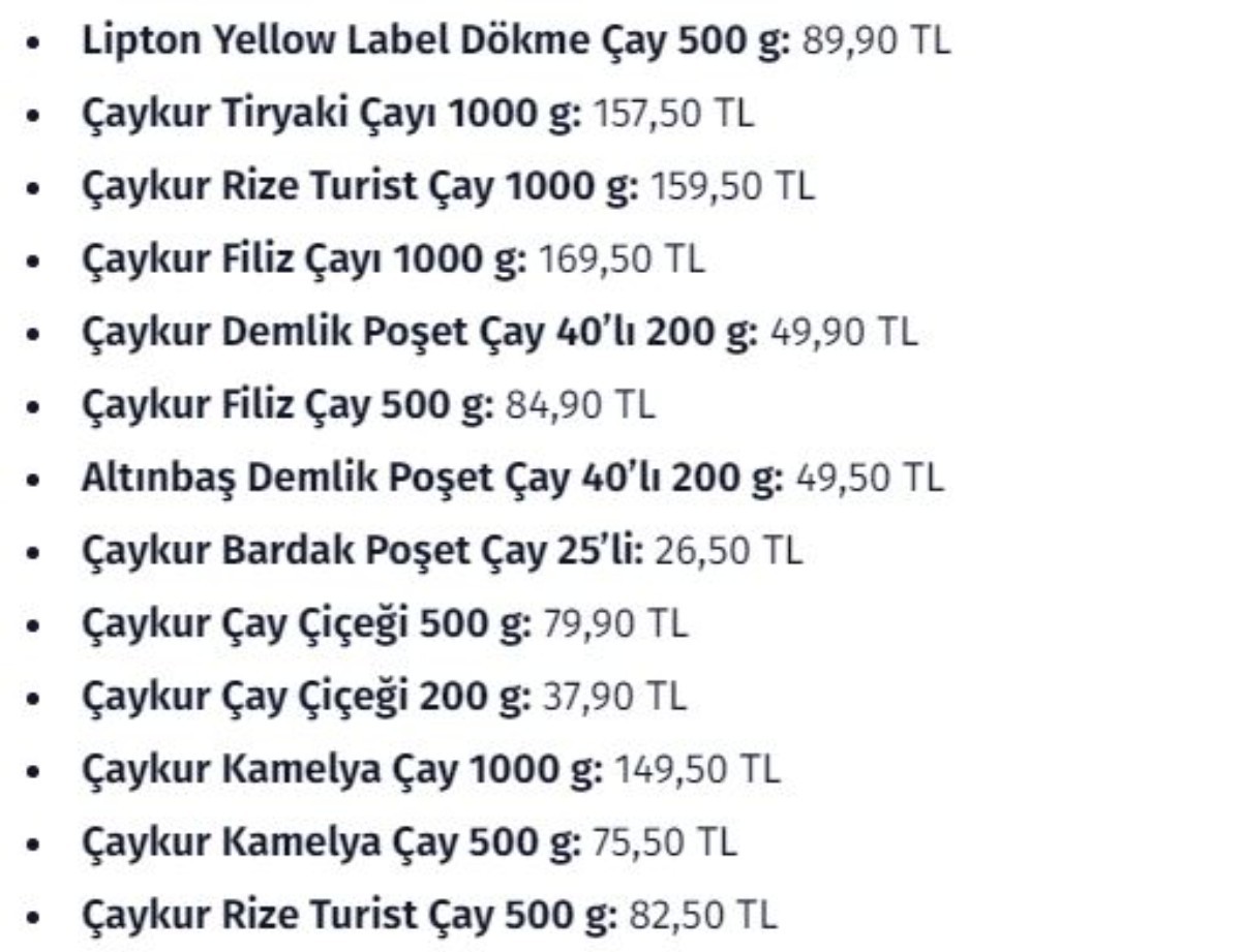 Siyah çaya mucize gibi indirim