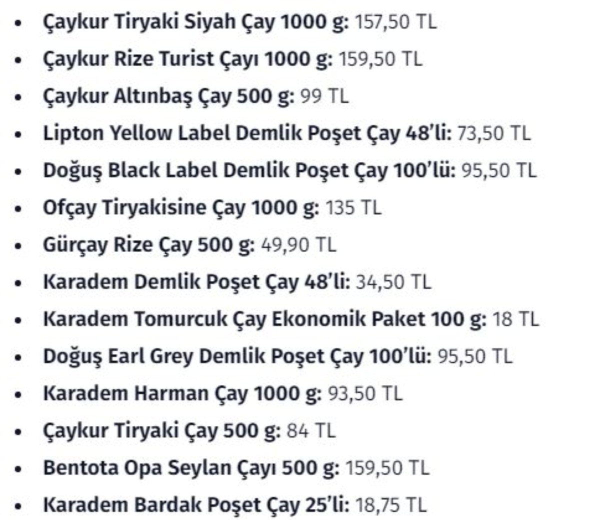 Siyah çaya mucize gibi indirim