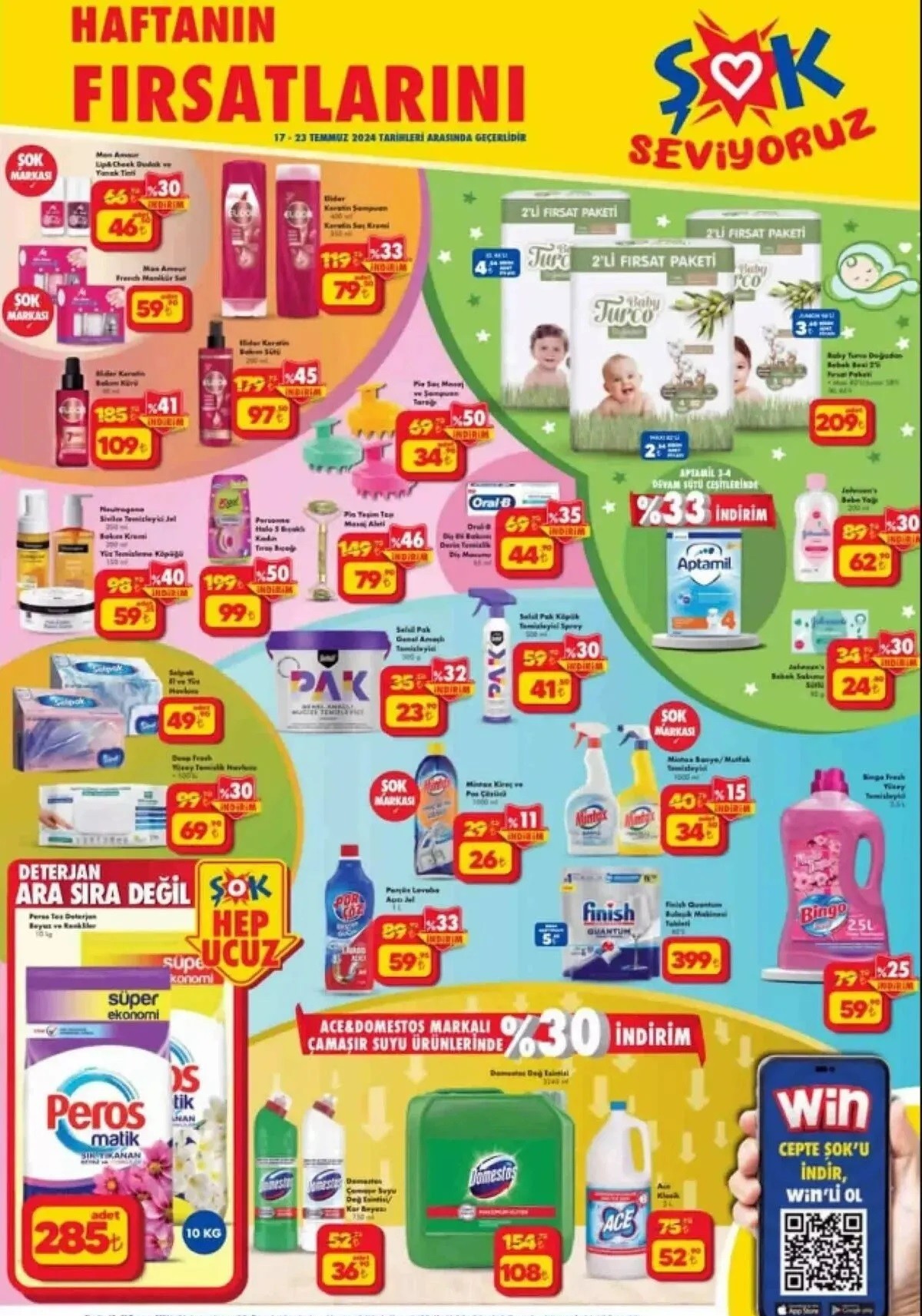 ŞOK Market 17-23 Temmuz İtibariyle İndiirmli Ürünler