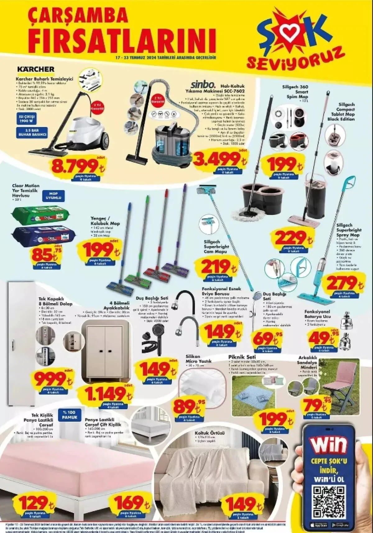 ŞOK Market 17-23 Temmuz İtibariyle İndiirmli Ürünler