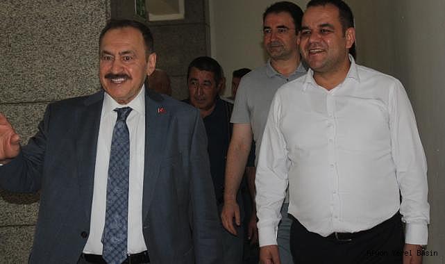 VEYSEL EROĞLU, AFYON GAZETECİLER CEMİYETİ'Nİ ZİYARET ETTİ