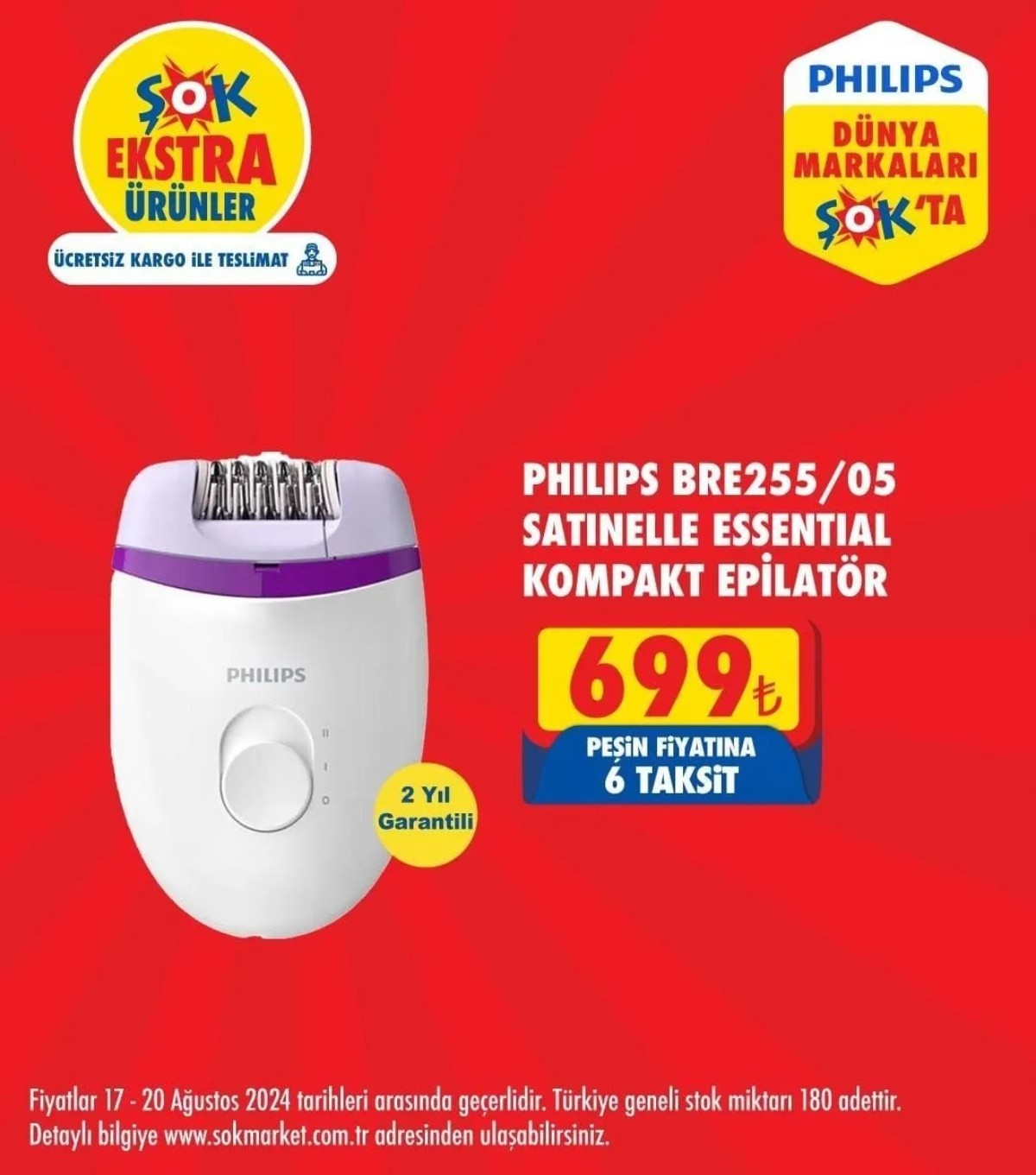 Kompakt Epilatör, 699 TL
