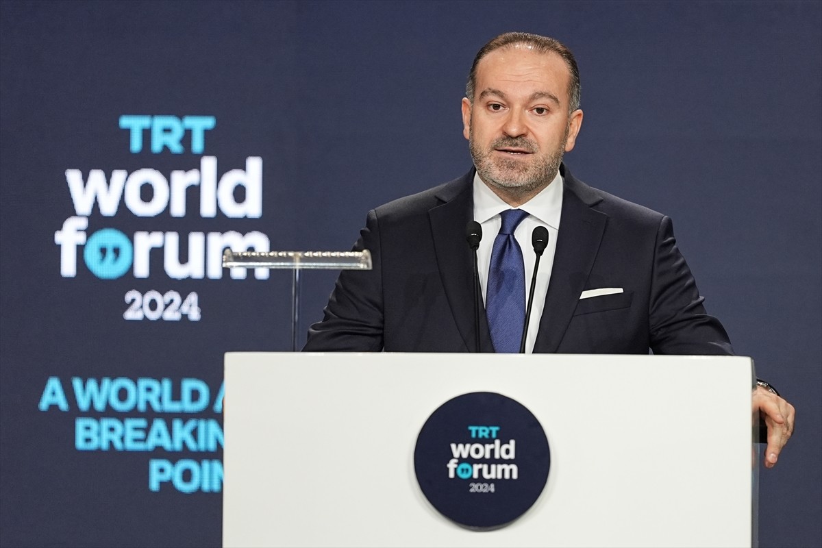 TRT Genel Müdürü Mehmed Zahid Sobacı, İstanbul Kongre Merkezi'nde düzenlenen TRT World Forum...