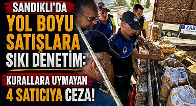 Sandıklı’da Yol Boyu Satışlara Sıkı Denetim: Kurallara Uymayan 4 Satıcıya Ceza!