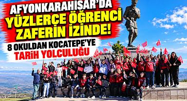 AFYONKARAHİSAR'DA YÜZLERCE ÖĞRENCİ ZAFERİN İZİNDE! 8 OKULDAN KOCATEPE'YE TARİH YOLCULUĞU