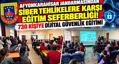 AFYONKARAHİSAR JANDARMASINDAN SİBER TEHLİKELERE KARŞI EĞİTİM SEFERBERLİĞİ! 730 KİŞİYE DİJİTAL GÜVENLİK EĞİTİMİ
