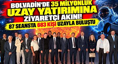 BOLVADİN'DE 35 MİLYONLUK UZAY YATIRIMINA ZİYARETÇİ AKINI! 87 SEANSTA 683 KİŞİ UZAYLA BULUŞTU