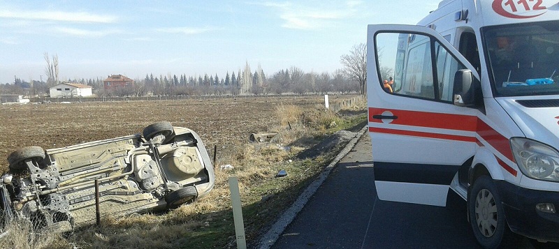 Konya Yolu Trafik Kazası 1 Ağır 4 Yaralı