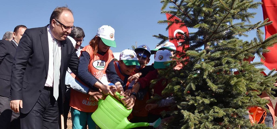 “fidanlar, Fidanlarla Büyüyor” Proje Kapsamında Vali Tutulmaz Fidan Dikti