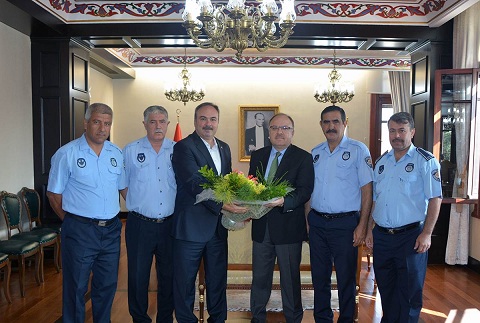 Vali Mustafa Tutulmaz Zabıta Heyetini Kabul Etti