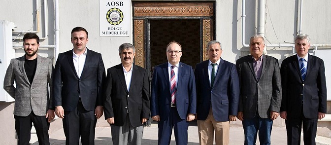 Vali Mustafa Tutulmaz Organize Sanayi Bölgesi Yönetim Kurulu Başkanı Bekir Yeşilay’a Ziyarette Bulundu