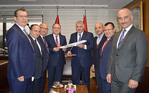 Vali Tutulmaz Türk Hava Yolları Genel Müdürü Bilal Ekşi’ye Ziyarette Bulundu.