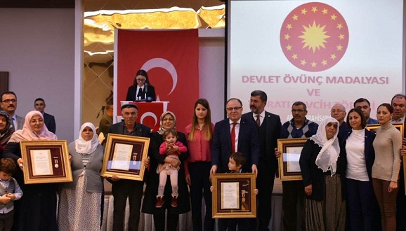 şehit Ailelerine Devlet övünç Madalyası Ve Beratları Tevcih Edildi