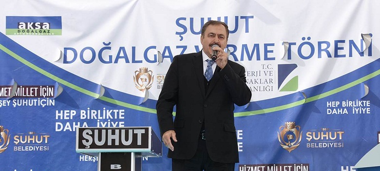 Veysel Eroğlu’nun Katıldığı Programla şuhut İlçemize Doğalgaz Verilmeye Başlandı