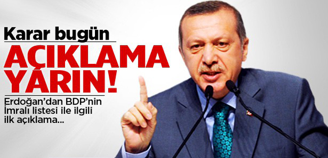 Erdoğan'dan Bdp Heyetiyle İlgili Açıklama