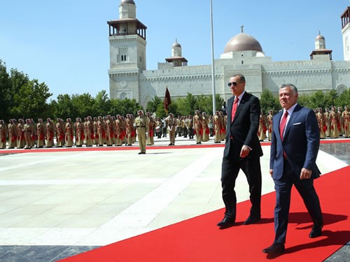 Cumhurbaşkanı Erdoğan, ürdün El Hüseyniye Sarayı’nda