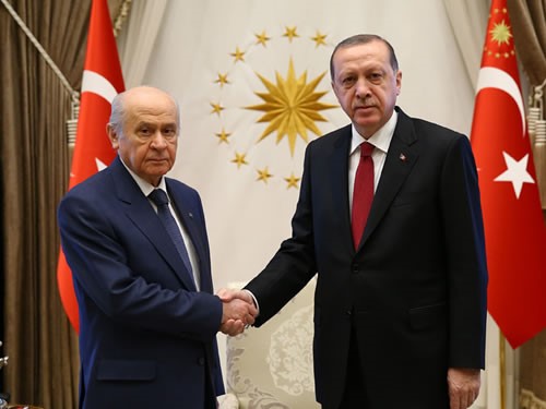 Cumhurbaşkanı Erdoğan, Mhp Genel Başkanı Bahçeli’yi Kabul Etti
