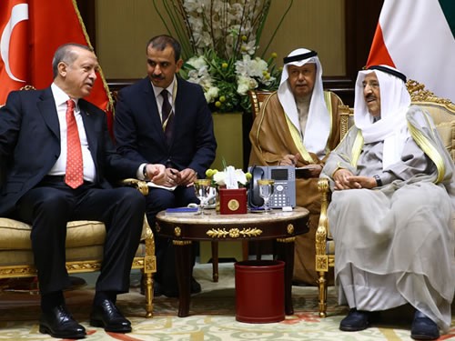 Cumhurbaşkanı Erdoğan, Kuveyt Emiri El-sabah İle Görüştü