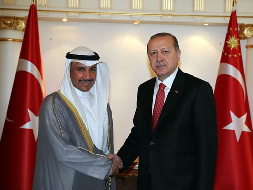Cumhurbaşkanı Erdoğan, Kuveyt Ulusal Meclis Başkanı Merzuk El-ganim'i Kabul Etti