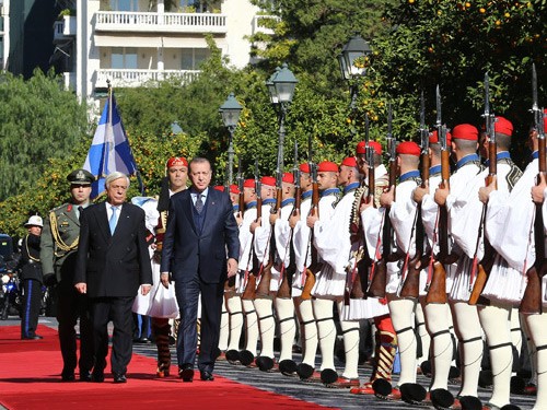 Cumhurbaşkanı Erdoğan Yunanistan Cumhurbaşkanlığı Sarayında