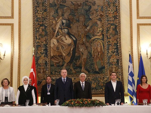 Yunanistan Cumhurbaşkanı Pavlopoulos’dan Cumhurbaşkanı Erdoğan Onuruna Akşam Yemeği