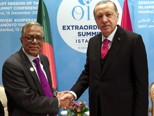 Cumhurbaşkanı Erdoğan, Bangladeş Cumhurbaşkanı Hamid İle Görüştü