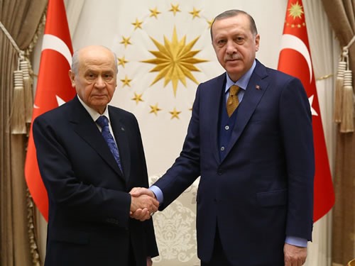 Cumhurbaşkanı Erdoğan, Mhp Genel Başkanı Bahçeli’yi Kabul Etti