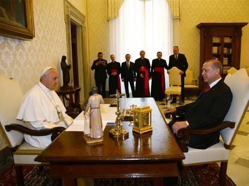 Cumhurbaşkanı Erdoğan, Vatikan Apostol Sarayında